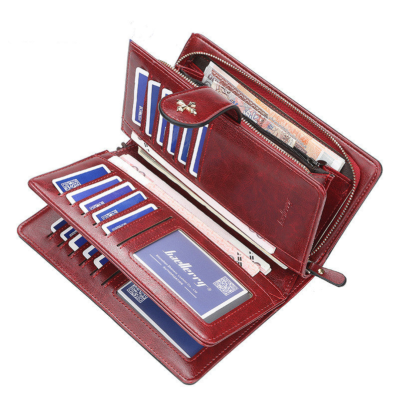Retro Fashion Zipper Multi-Card Coin Purse Ladies Wallet