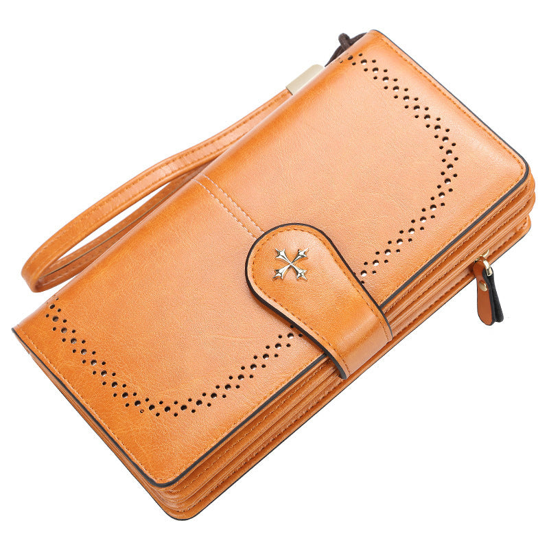 Retro Fashion Zipper Multi-Card Coin Purse Ladies Wallet