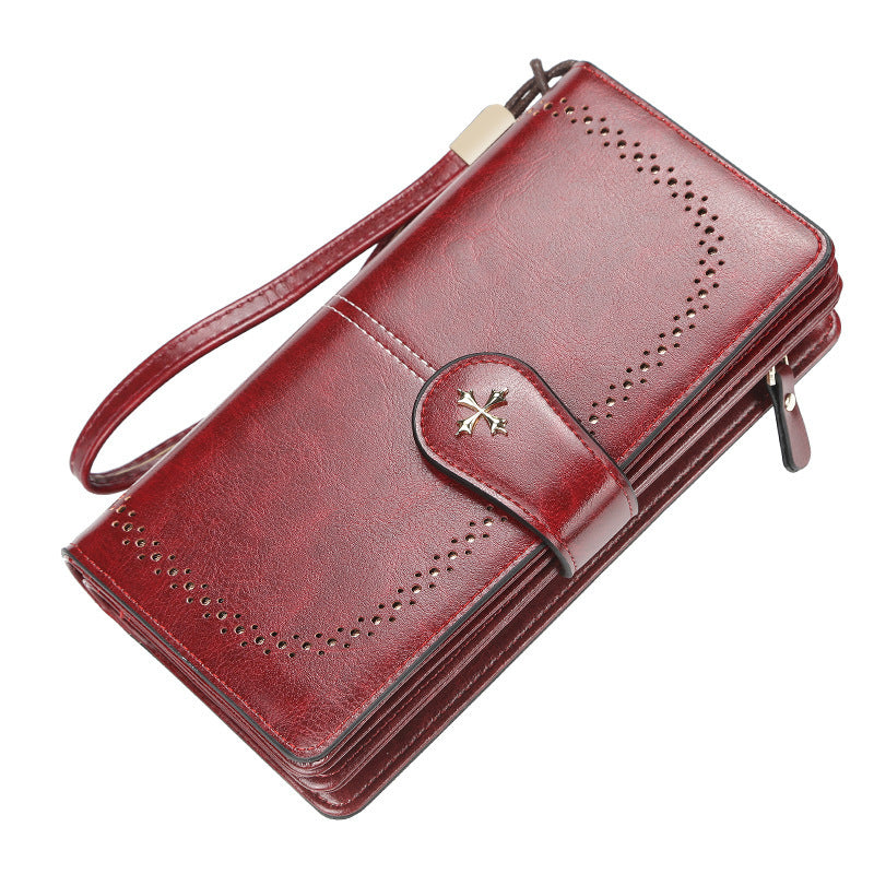 Retro Fashion Zipper Multi-Card Coin Purse Ladies Wallet
