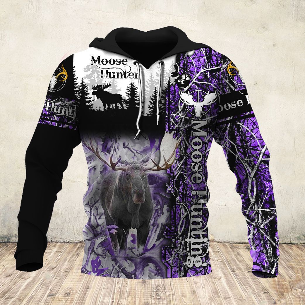3D Digital Print Hooded Pullover Sweatshirt