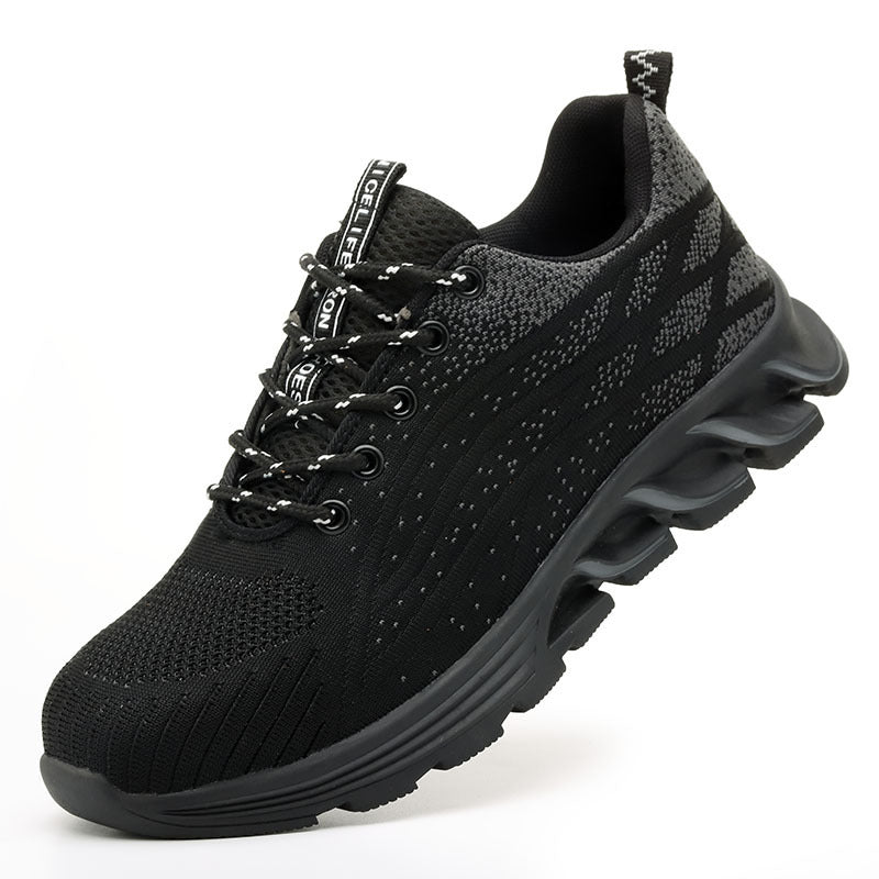 Men's Breathable Steel Toe Anti-Smash and Anti-Piercing Work Shoes