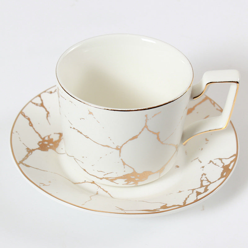 Bone China Cup and Saucer Practical Gift Set European Ceramic Coffee Cup and Milk Cup