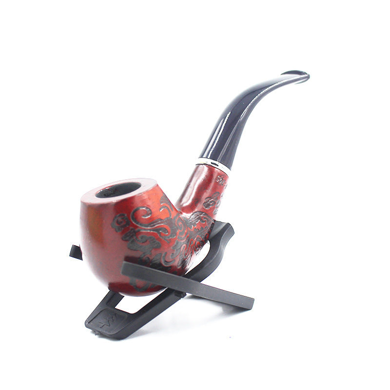 Wood Grain Pipe Curved Handle