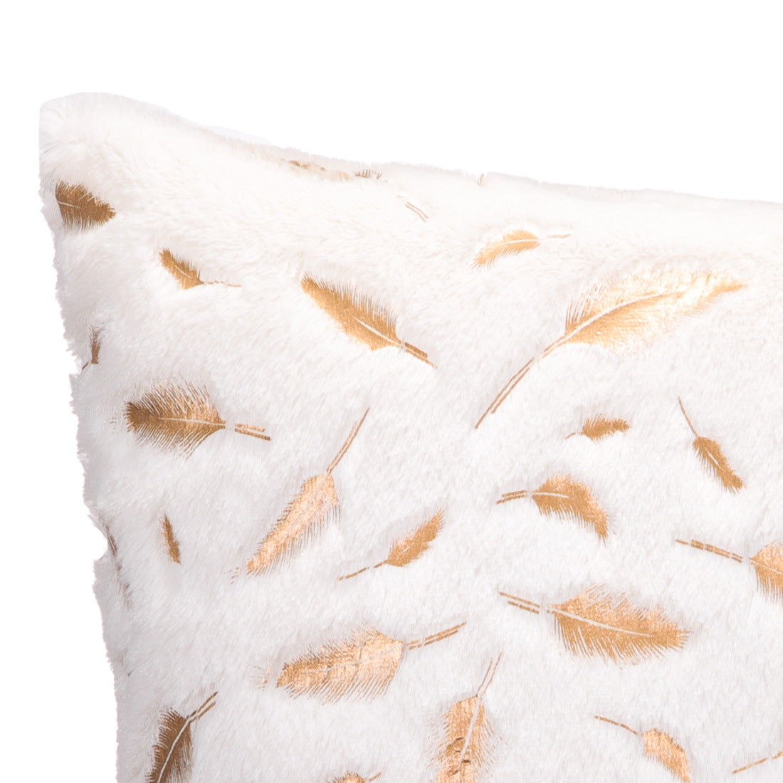 Bronzing Feather Pillowcase Imitation Feather Solid Color Pillowcase