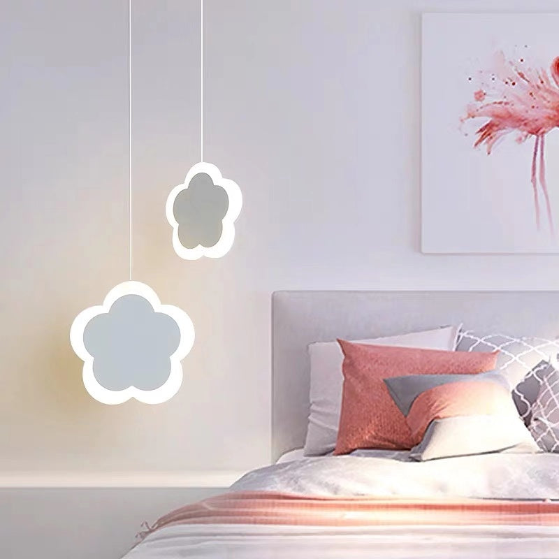 Creative Heart-Shaped Butterfly Flower Children's Room Ceiling Lamp Chandelier Bedroom Lamps