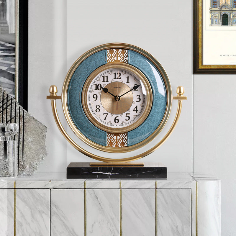 Living Room Old-Fashioned Decorations Fashion Household Desktop Clocks Bedroom Mute And Simple