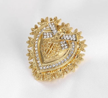 Brother Amashi The Same Camellia Brooch Letter Anti-Failure Five-Pointed Star Corsage Bee Brooch Accessories