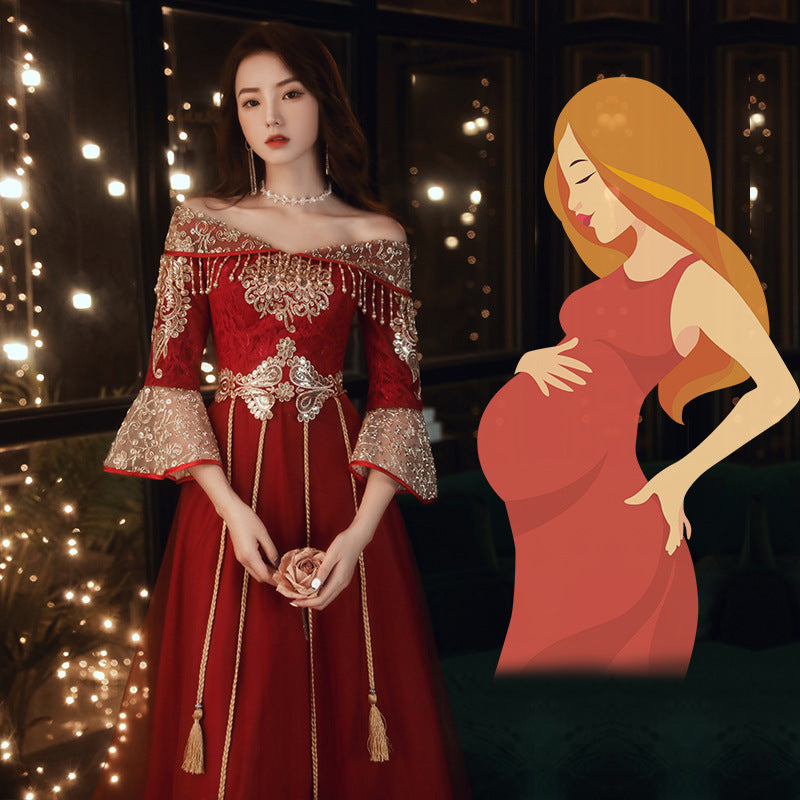 Thin One-Shoulder Chinese Style Chinese Style Plus Size Dress