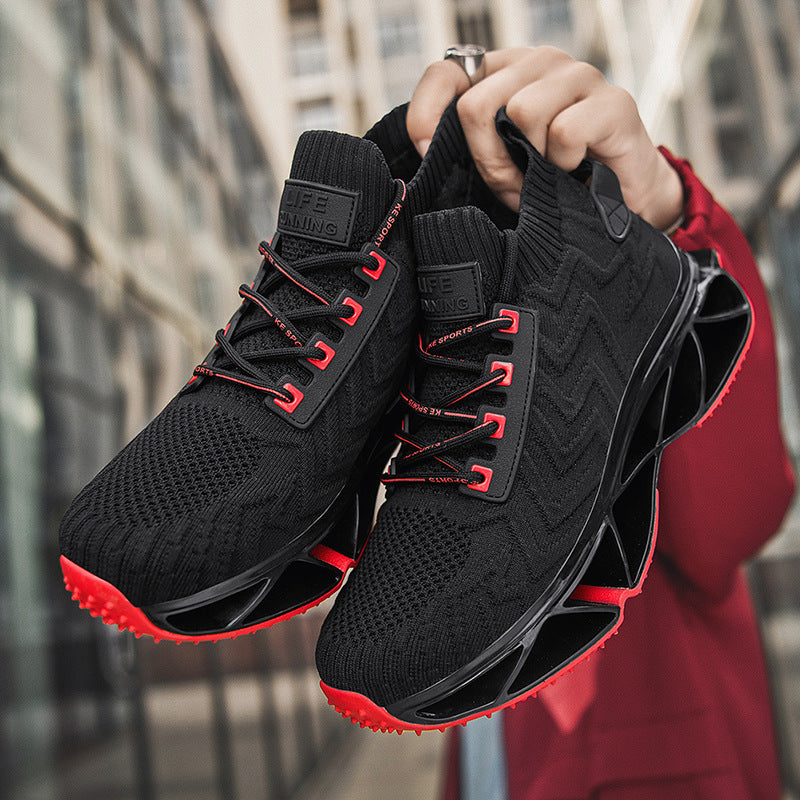 Men's Flying Knit Front Lace-Up High-End Sneakers