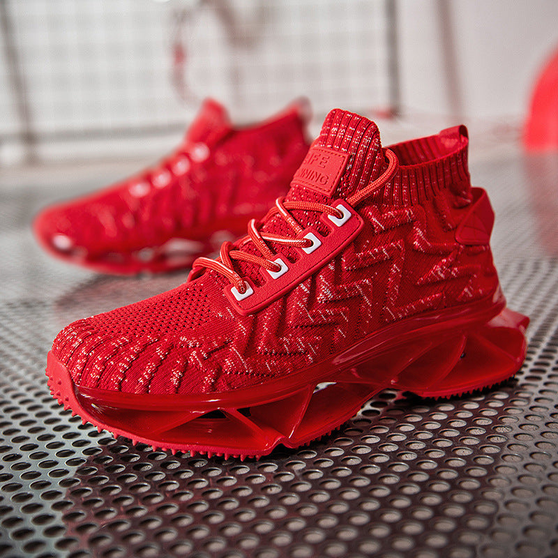 Men's Flying Knit Front Lace-Up High-End Sneakers