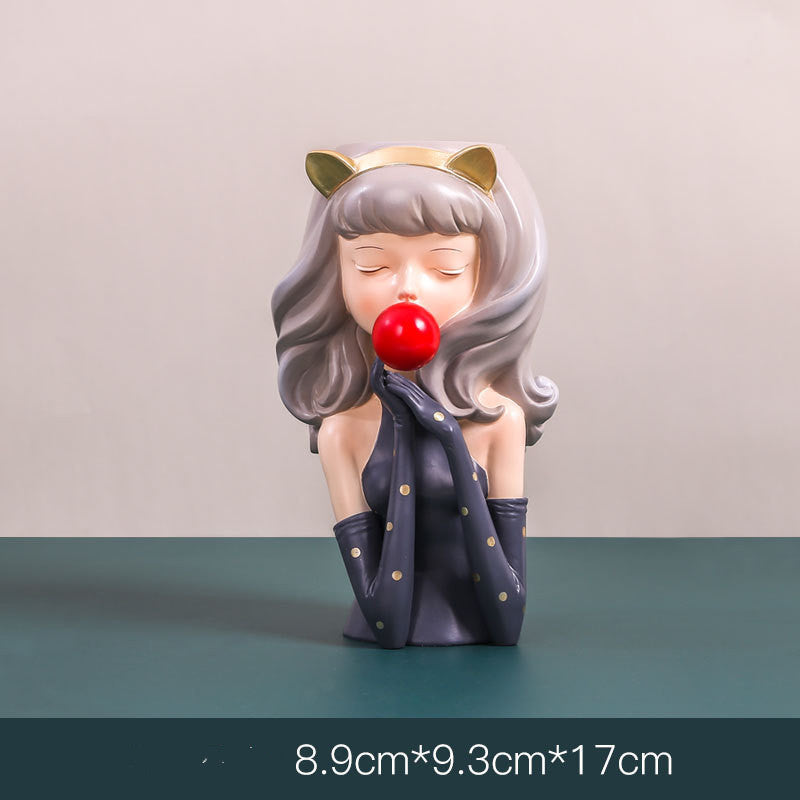 Flower Light Luxury TV Cabinet Home Accessories Dressing Table Bouquet Girl Ornaments