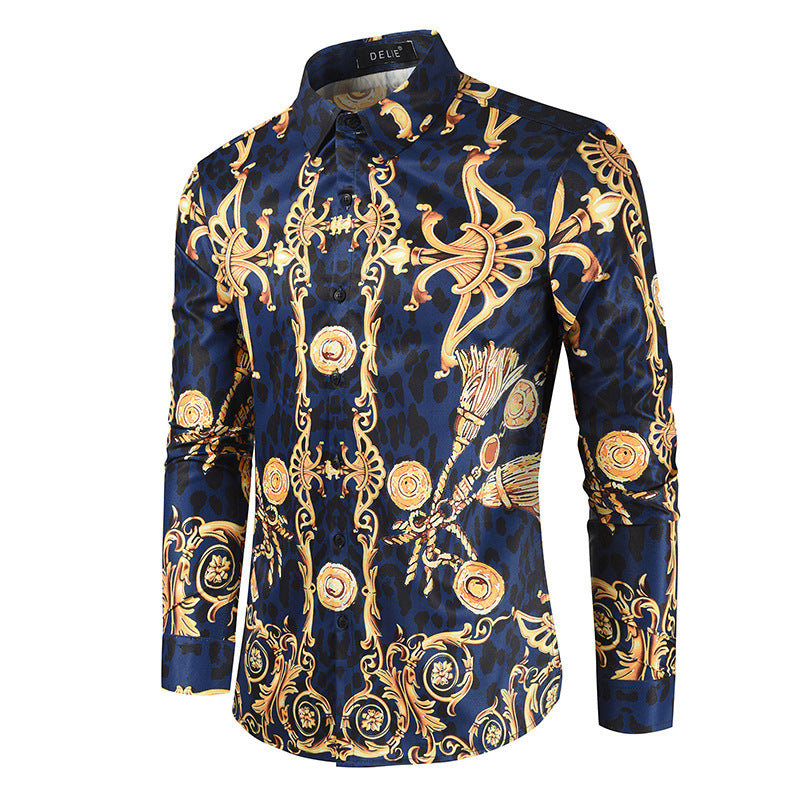 Men's 3D Positioning Printed Casual Shirt