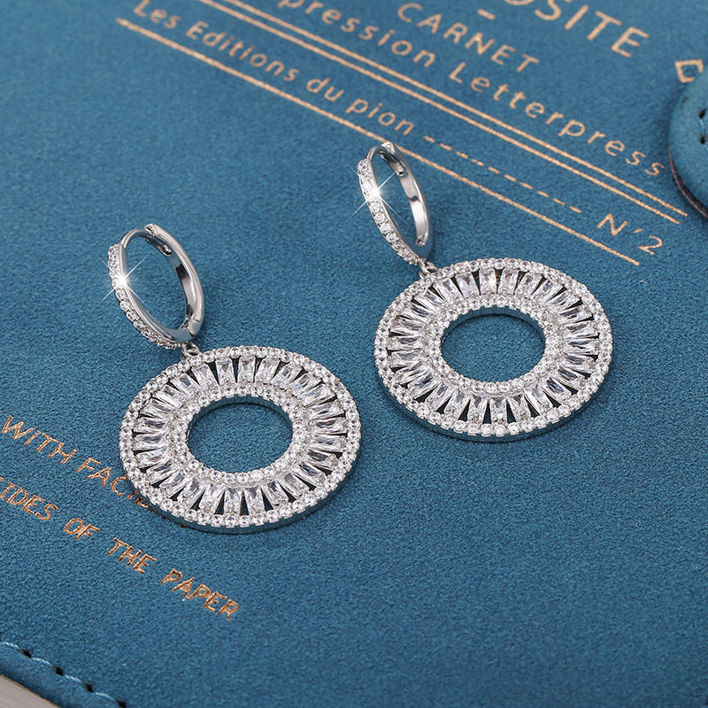 S925 Silver Needle Hoop Earrings Sterling Silver Stud Earrings