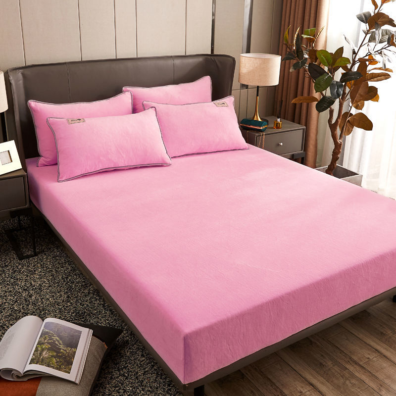 Thick Coral Velvet Bed Sheet One-Piece Crystal Velvet Bedspread