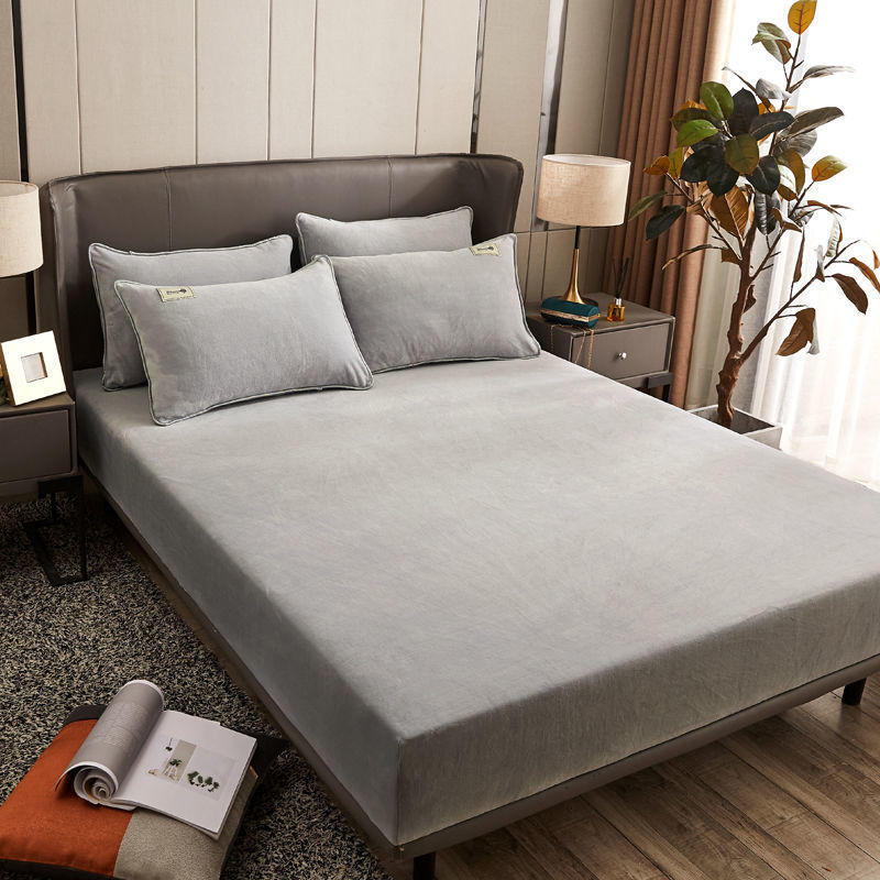 Thick Coral Velvet Bed Sheet One-Piece Crystal Velvet Bedspread