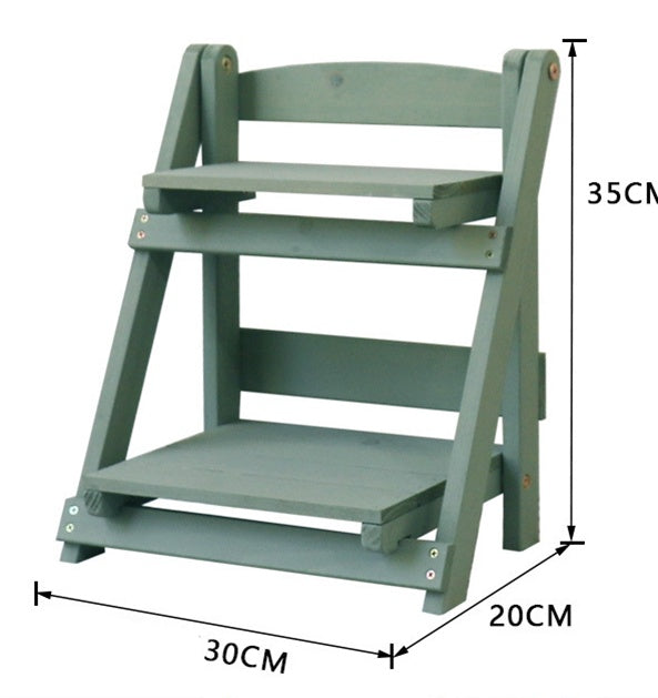 Shipping Solid Wood Desktop Flower Stand Office Window Sill Table Mini Storage Rack Combination Potted Plant Stand