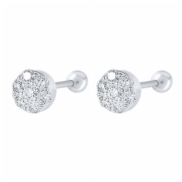 New 1 Pair Real 925 Sterling Silver Stud Earrings For