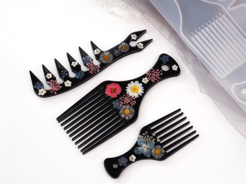 Epoxy Resin Epoxy Comb Oil Head African Comb Mirror Silicone Mold