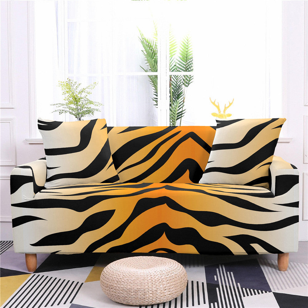 Leopard Stripe Pattern Modern Stretch Sofa Cover