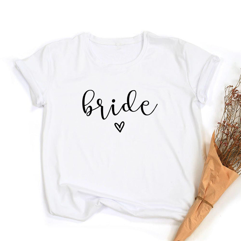 Letters Bride And Bridesmaids Girlfriends T-Shirt
