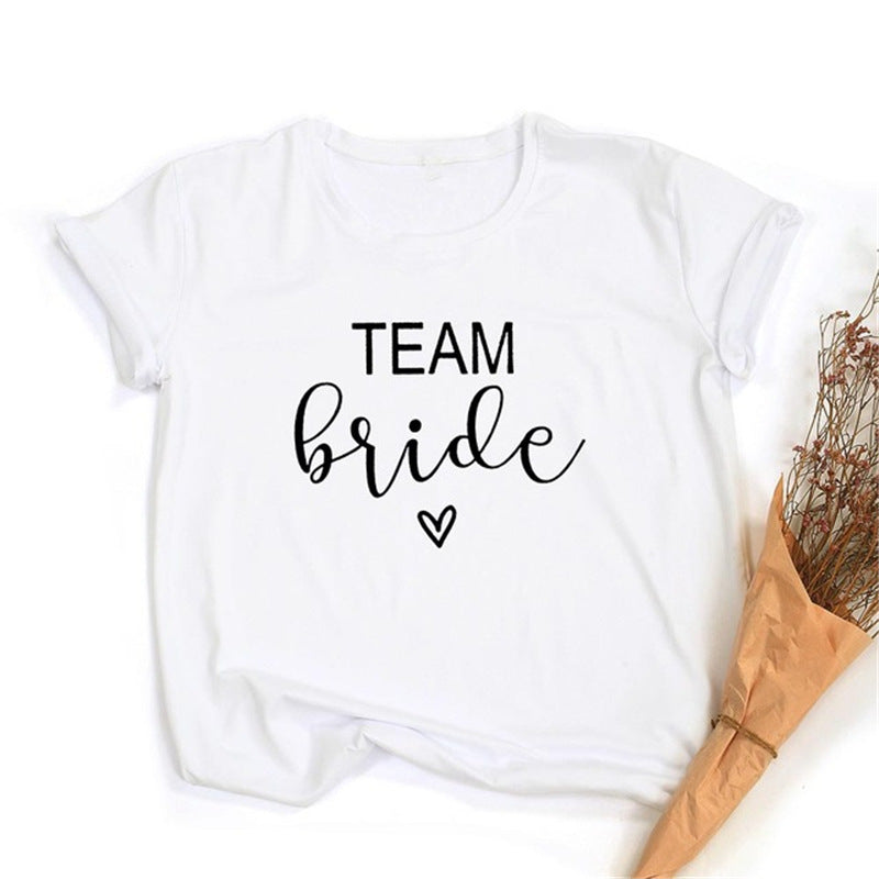Letters Bride And Bridesmaids Girlfriends T-Shirt