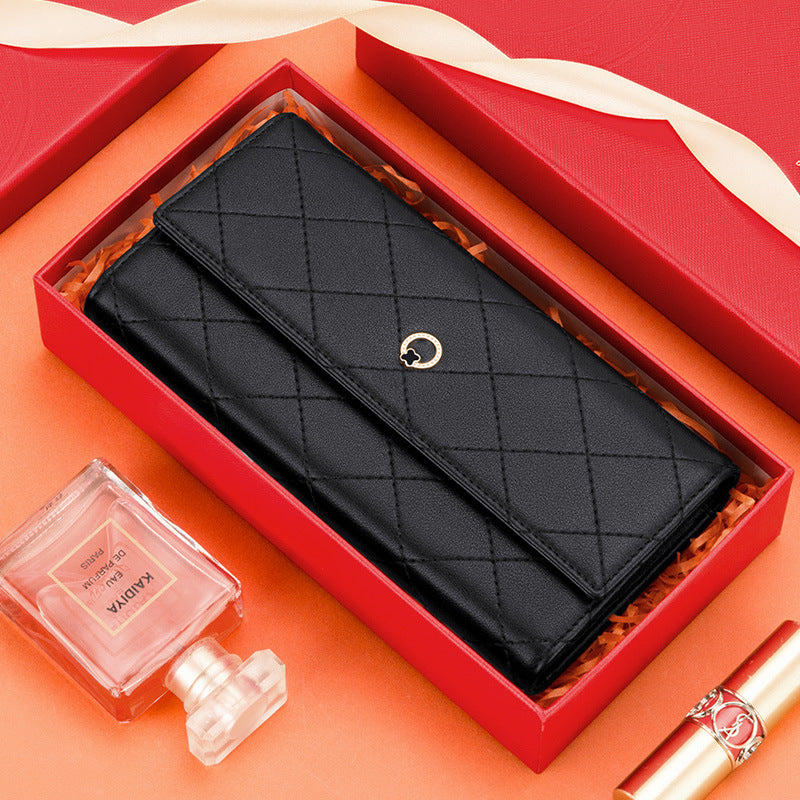Cowhide Multifunctional Long Multi-Card Pocket Wallet Clutch