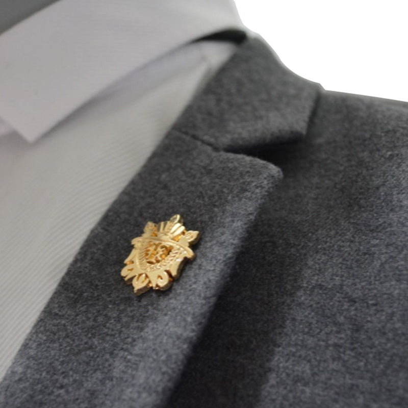 Men'S Temperament Crown Shield Shirt Pin