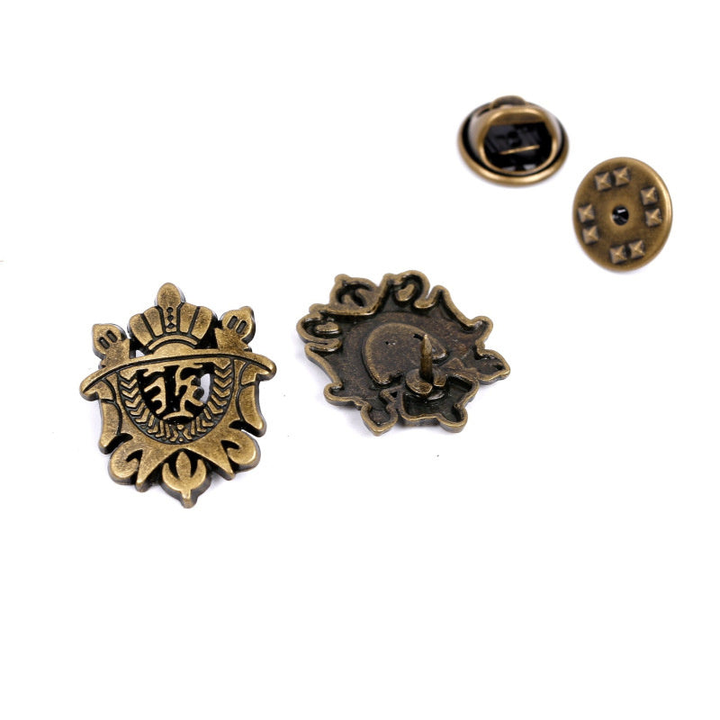 Men'S Temperament Crown Shield Shirt Pin