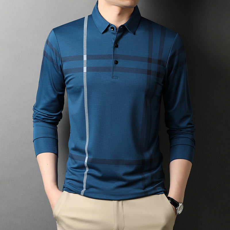 New Mercerized Cotton Middle-Aged And Elderly Men's Bottoming Shirt
