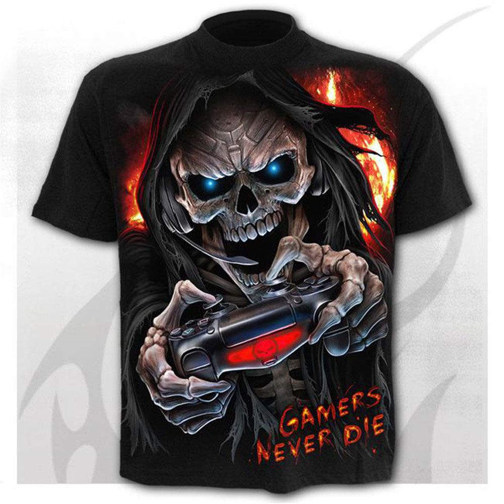 Large Size Men's T-Shirt Men's 3D Digital Printing Short Sleeves