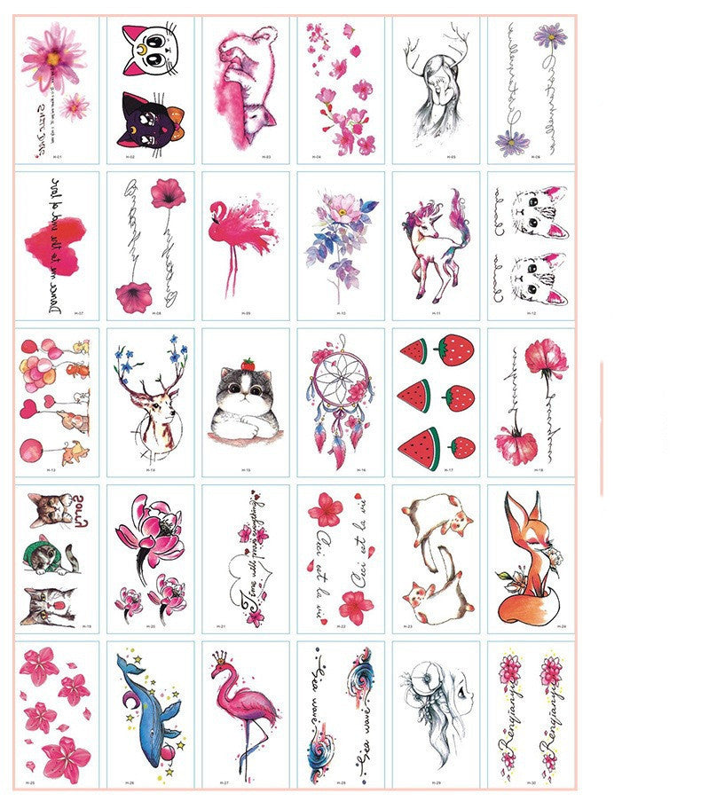 Fashion Flower Arm Stickers Tattoo Stickers