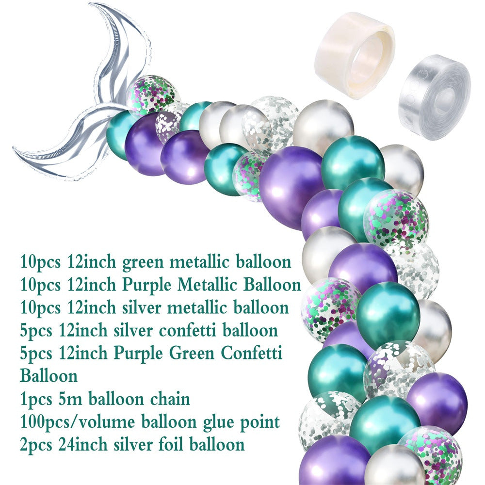 Mermaid Tail Shaped Latex Balloon