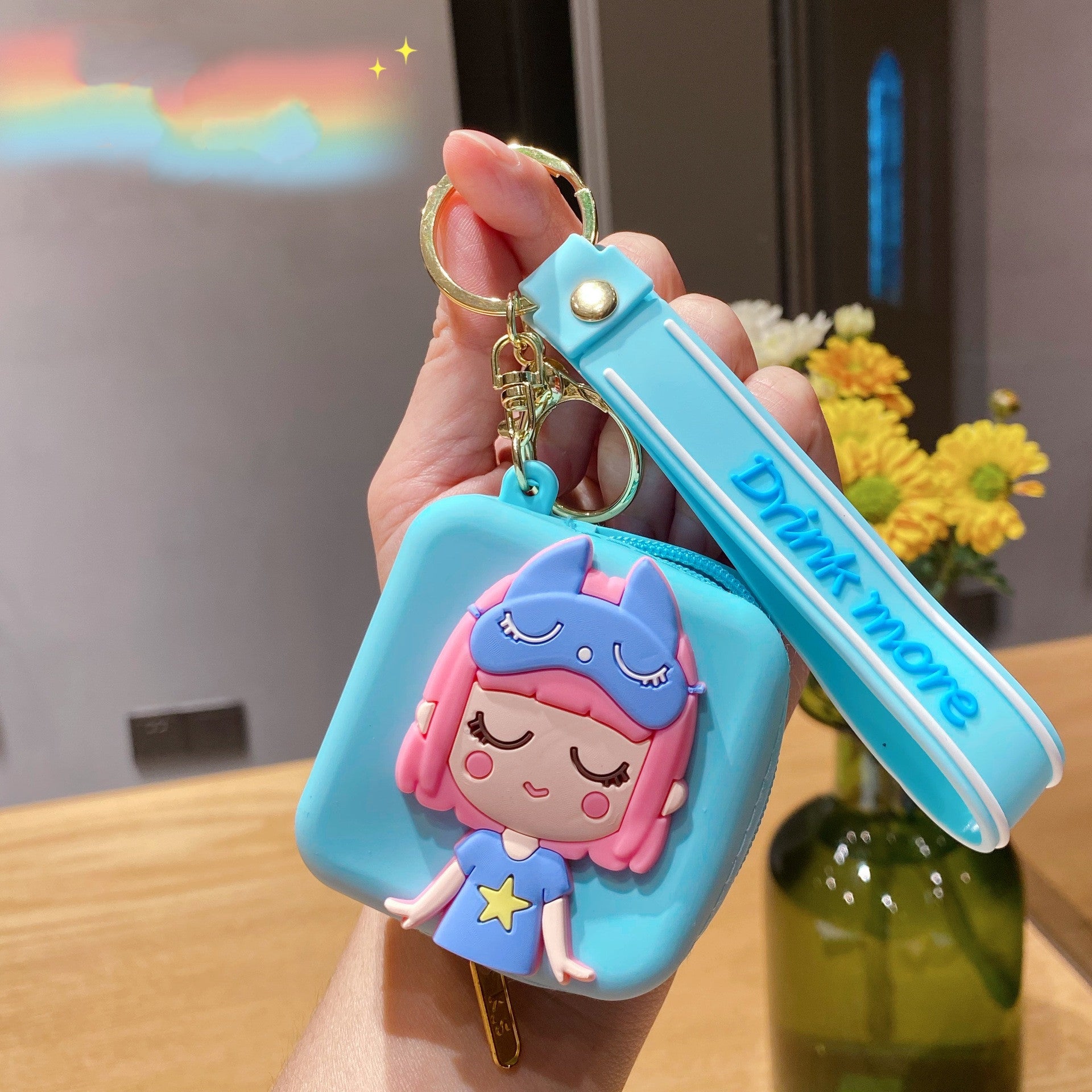 Cute Girl Silicone Earphone Bag Children's Coin Purse