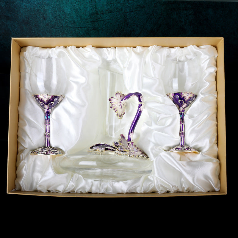 Lead-Free Crystal Red Wine Glass Decanter