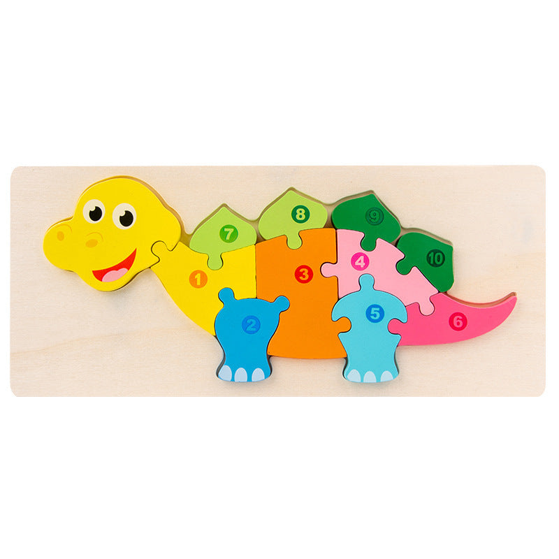 3-Year-Old Children's Three-dimensional Puzzle Cartoon 3D Buckle