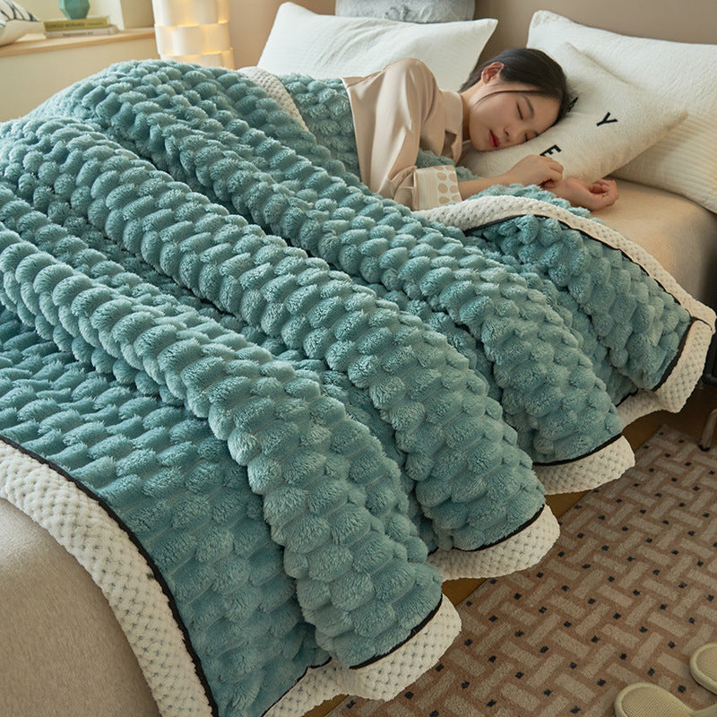 Doudou Velvet Blanket Double-Layer Thickened Nap Blanket