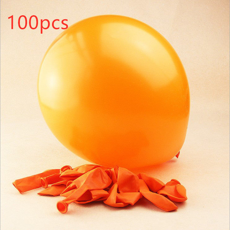 10 inch Black Orange Latex Balloon