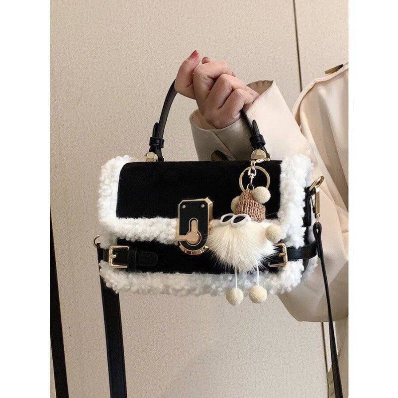 Plush Stitching Advanced Texture All-match Crossbody Handbag