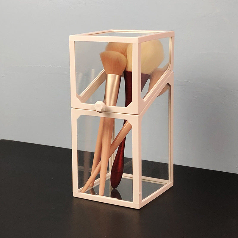 Glass Makeup Brush Bucket