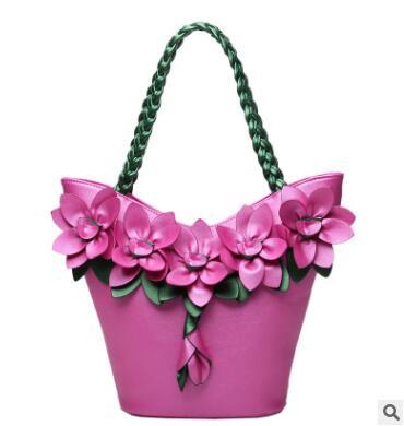 BIRDS Women Tote Designer Bag Leather Handbag Flower Composite Bags Women's Pouch Vintage Bolsas Brands Purse