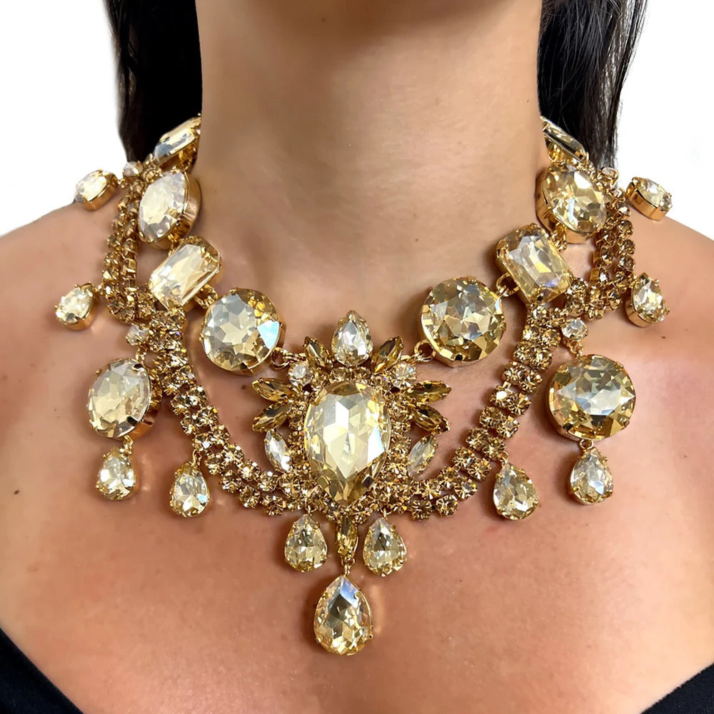 Women's Exaggerated Citrine Necklace
