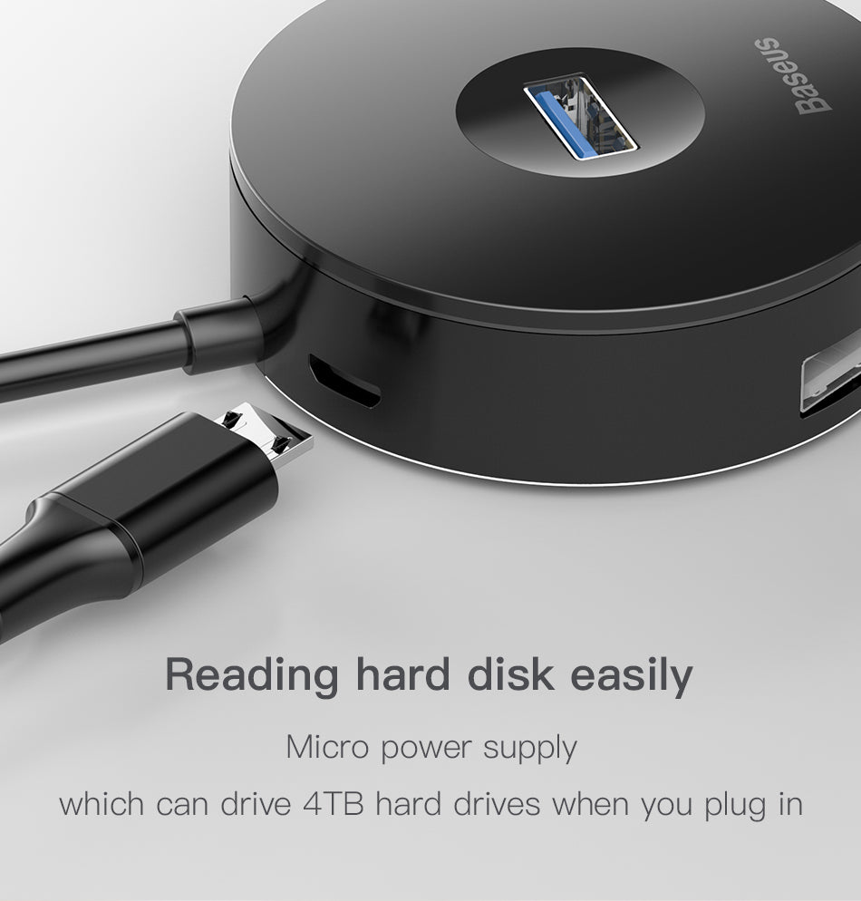 Hub Notebook USB Adapter Hub Round Box