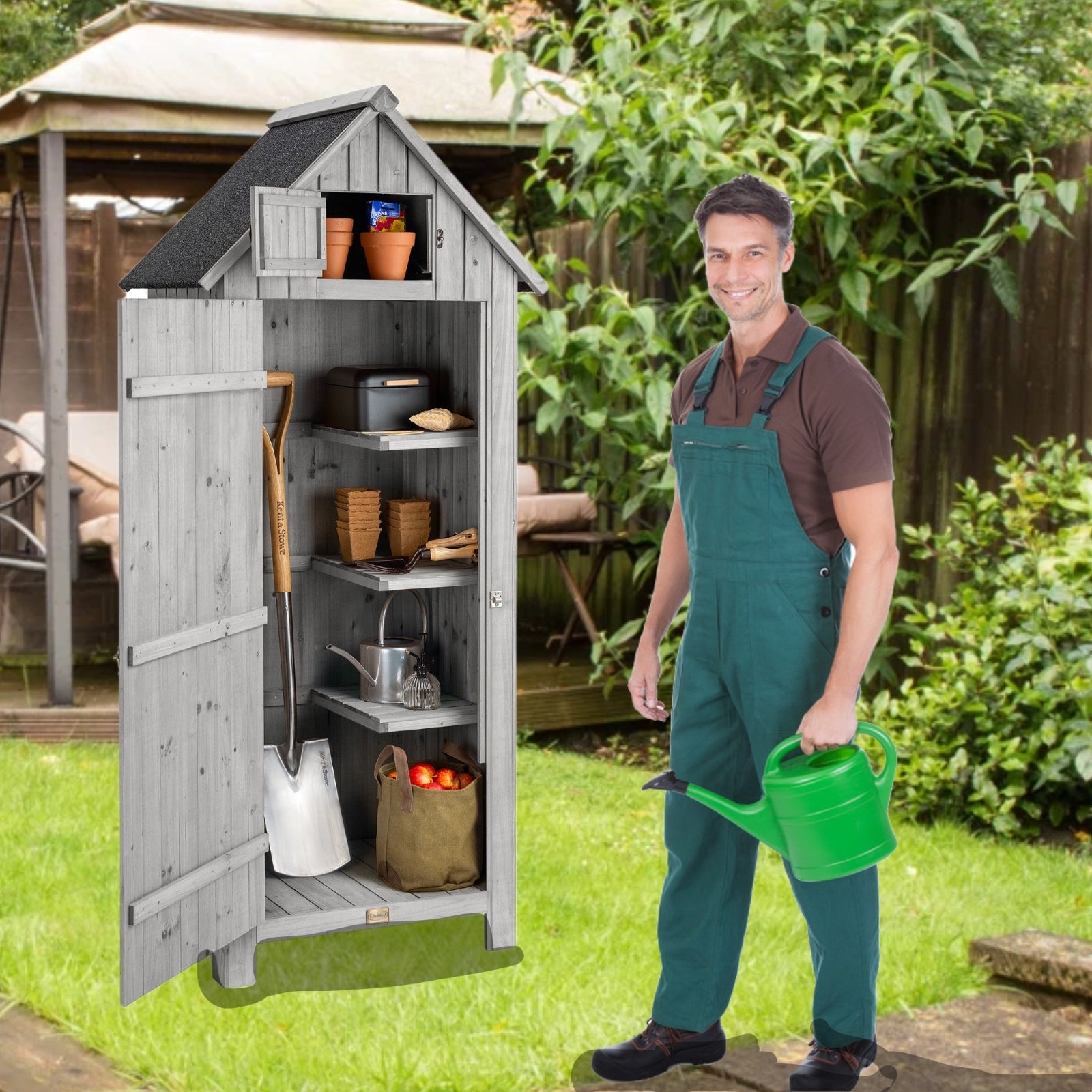 XWT007 Outdoor Storage For Patio Furniture - Backyard Garden Lawn, Natural