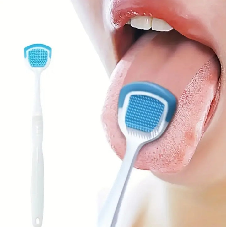 A Soft And Gentle Adult Tongue Brush That Effectively Removes Bad Breath, Effectively Removes Plaque, Freshens Breath, And Cares For Gum Health - Random Color