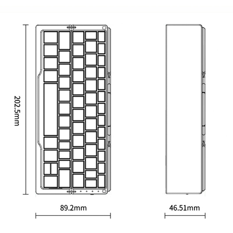 Smart Wireless Folding Portable Keyboard Folding Bluetooth Keyboard