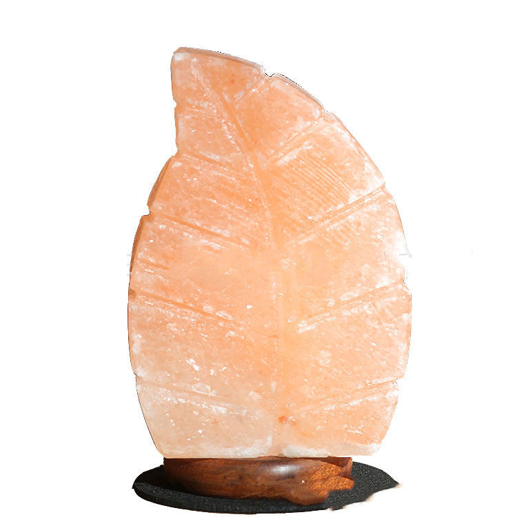 Leaf-Shaped Crystal Lamp
