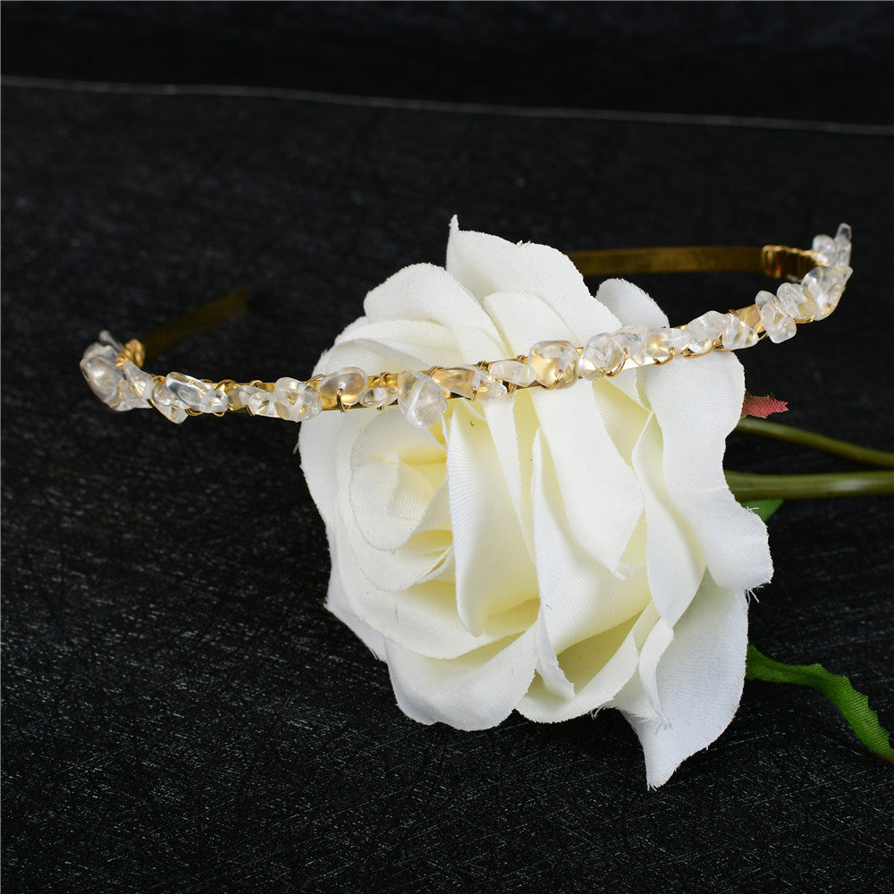 Crystal Amethyst Bridal Hair Comb Headband