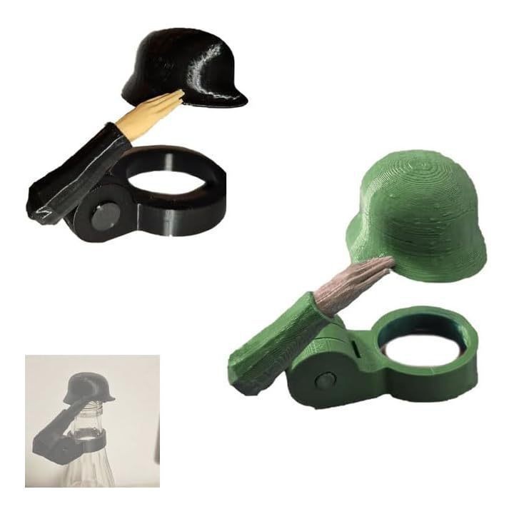 Soldier Salute Beer Bottle Helmet Dustproof Beer Helmet Topper Creative Beer Bottle Cap For Party Bar