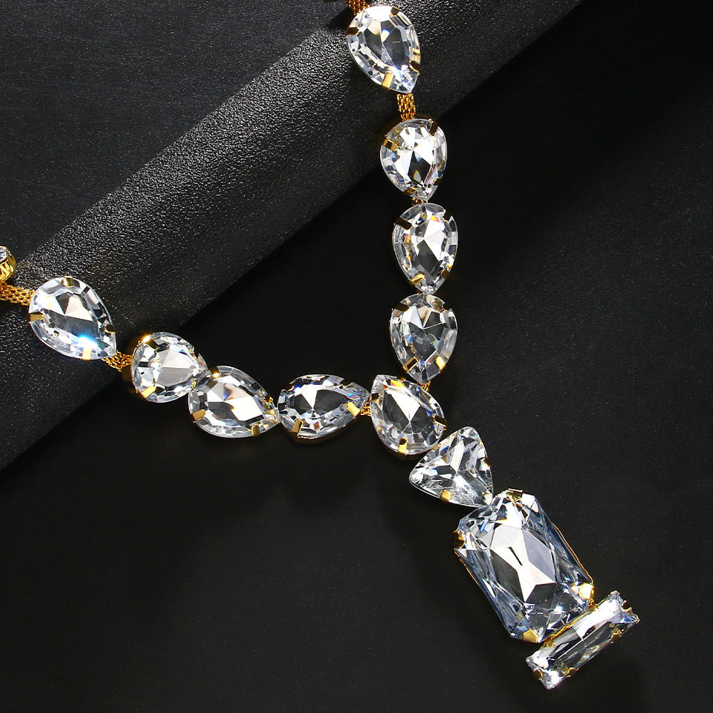 Water Drop Necklace Exaggerated Personalized Necklace Queen Accessories