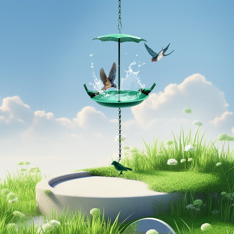 Outdoor Metal Bird House Metal Iron Art Metal Feeder Garden Tub Hummingbird Feeder